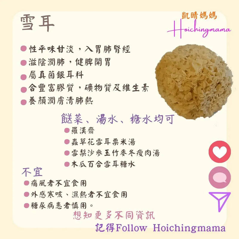174）💞藥食同源 version 43~ 雪耳 💞