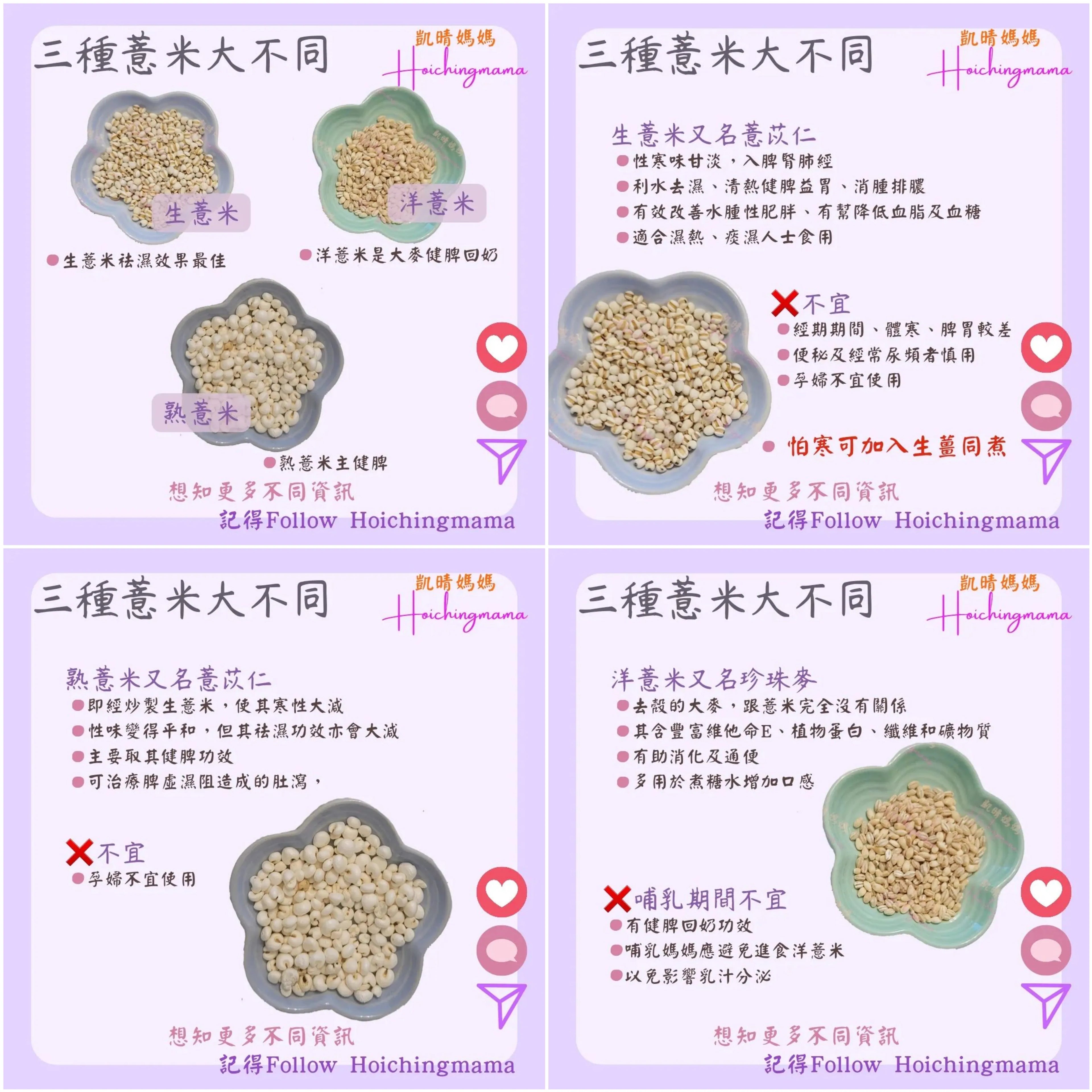 177）💞藥食同源 version 44~ 三種薏米大不同 💞