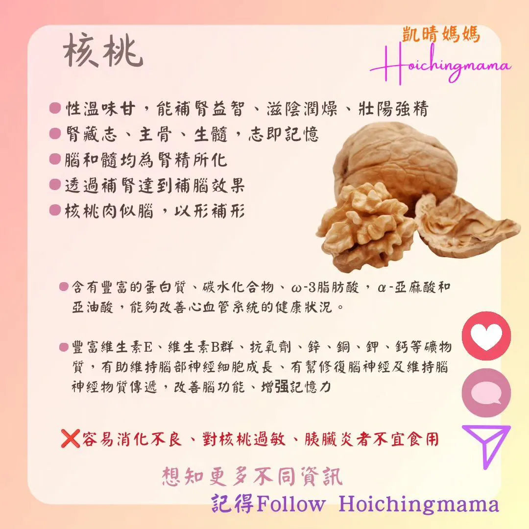 201）💞藥食同源 version 50~ 核桃💞