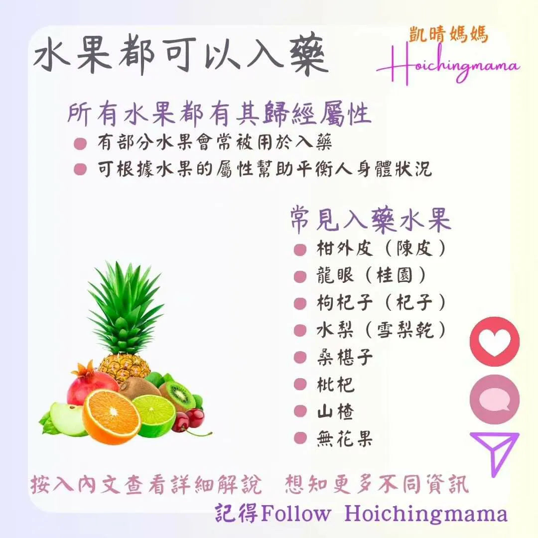 241）💞藥食同源 version 52~ 水果都可以入藥 💞