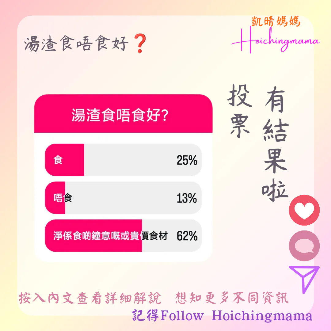 313）今期主題 🌟“湯渣食唔食好❓”🌟