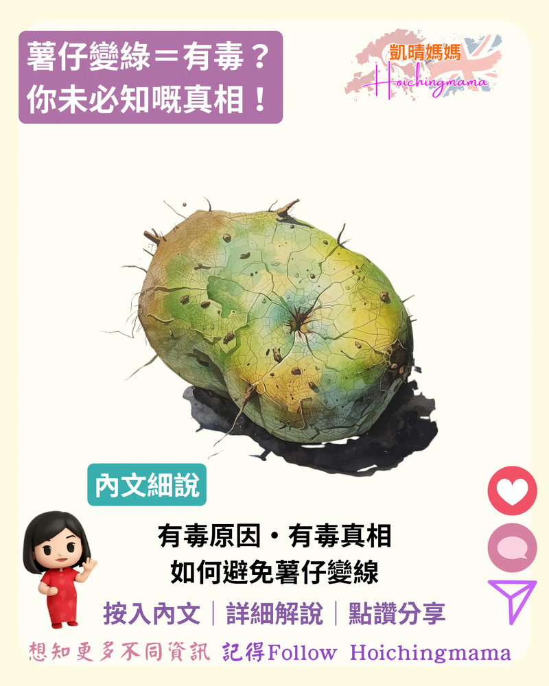 395）🥔【薯仔變綠＝有毒？你未必知嘅真相！】